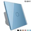 Włącznik dotykowy pojedynczy niskonapięciowy 12V DC z niebieskim panelem szklanym (VL-C701C-69) LIVOLO
