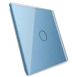 Włącznik dotykowy pojedynczy schodowo - krzyżowy z niebieskim panelem szklanym (VL-C701S-69) LIVOLO