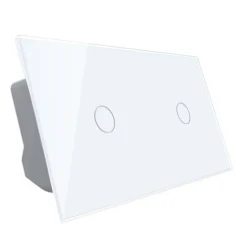 Włącznik dotykowy pojedynczy EC Wi-Fi + podwójny panel szklany w kolorze Białym 1 + 1 (VL-C7011EC-61) LIVOLO