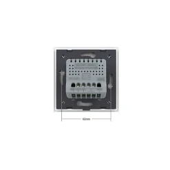 Włącznik dotykowy pojedynczy schodowo - krzyżowy z czarnym panelem szklanym (VL-C701S-62) LIVOLO