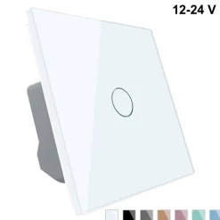 Włącznik dotykowy pojedynczy niskonapięciowy 12V DC z białym panelem szklanym (VL-C701C-61) LIVOLO