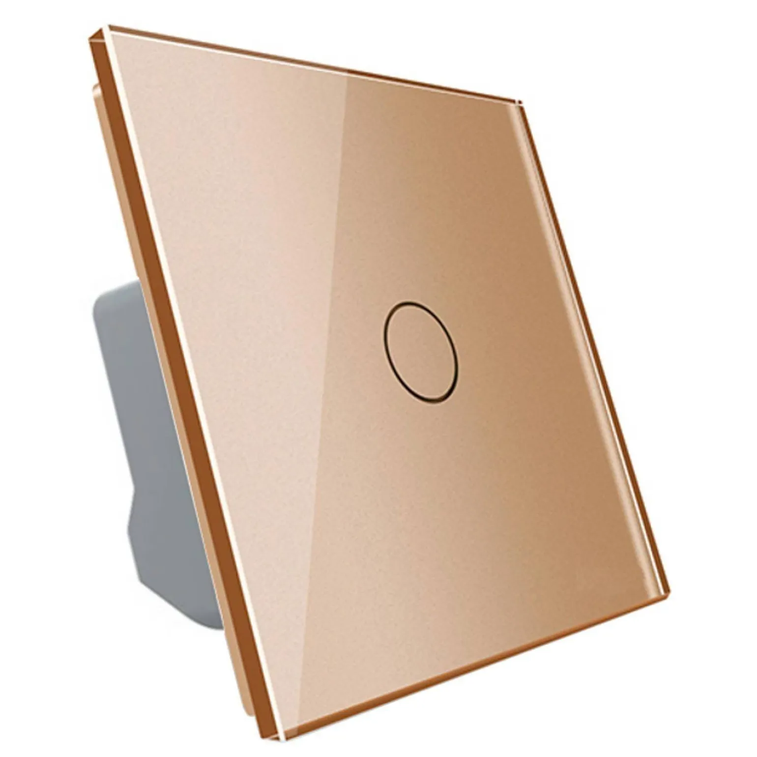 Włącznik dotykowy pojedynczy niskonapięciowy 12V DC ze złotym panelem szklanym (VL-C701C-63) LIVOLO