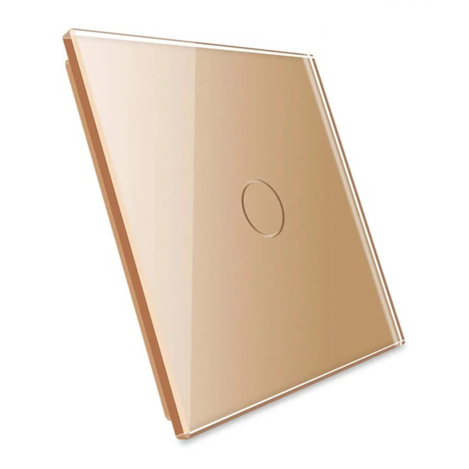 Włącznik dotykowy pojedynczy niskonapięciowy 12V DC ze złotym panelem szklanym (VL-C701C-63) LIVOLO