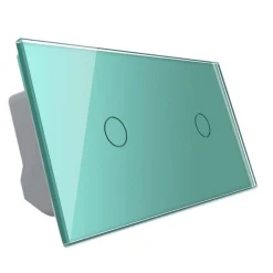 Włącznik dotykowy pojedynczy EC Wi-Fi + podwójny panel szklany w kolorze ZIelonym 1 + 1 (VL-C7011EC-68) LIVOLO
