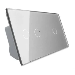 Włącznik dotykowy Schodowo - krzyżowy 2 + 1 EC Wi-Fi w kolorze srebrnym (VL-C7012SEC-64) LIVOLO