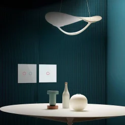 Włącznik podwójny dotykowy, bistabilny (impulsowy, dzwonkowy) z białym panelem szklanym FIBARO (VL-C702IH-61) LIVOLO