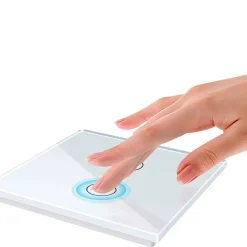 Włącznik podwójny dotykowy, bistabilny (impulsowy, dzwonkowy) z białym panelem szklanym FIBARO (VL-C702IH-61) LIVOLO