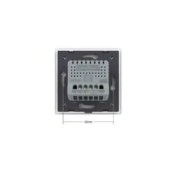 Włącznik podwójny dotykowy, bistabilny (impulsowy, dzwonkowy) ze złotym panelem szklanym FIBARO (VL-C702IH-63) LIVOLO