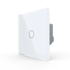 Włącznik pojedynczy dotykowy, bistabilny (impulsowy, dzwonkowy) z zielonym panelem szklanym FIBARO (VL-C701IH-68) LIVOLO