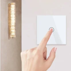 Włącznik pojedynczy dotykowy, bistabilny (impulsowy, dzwonkowy) ze złotym panelem szklanym FIBARO (VL-C701IH-63) LIVOLO