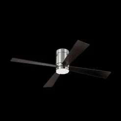 Wentylator sufitowy chromowany z matowym brązowym drewnem 15W LED (19138) - Zambelis