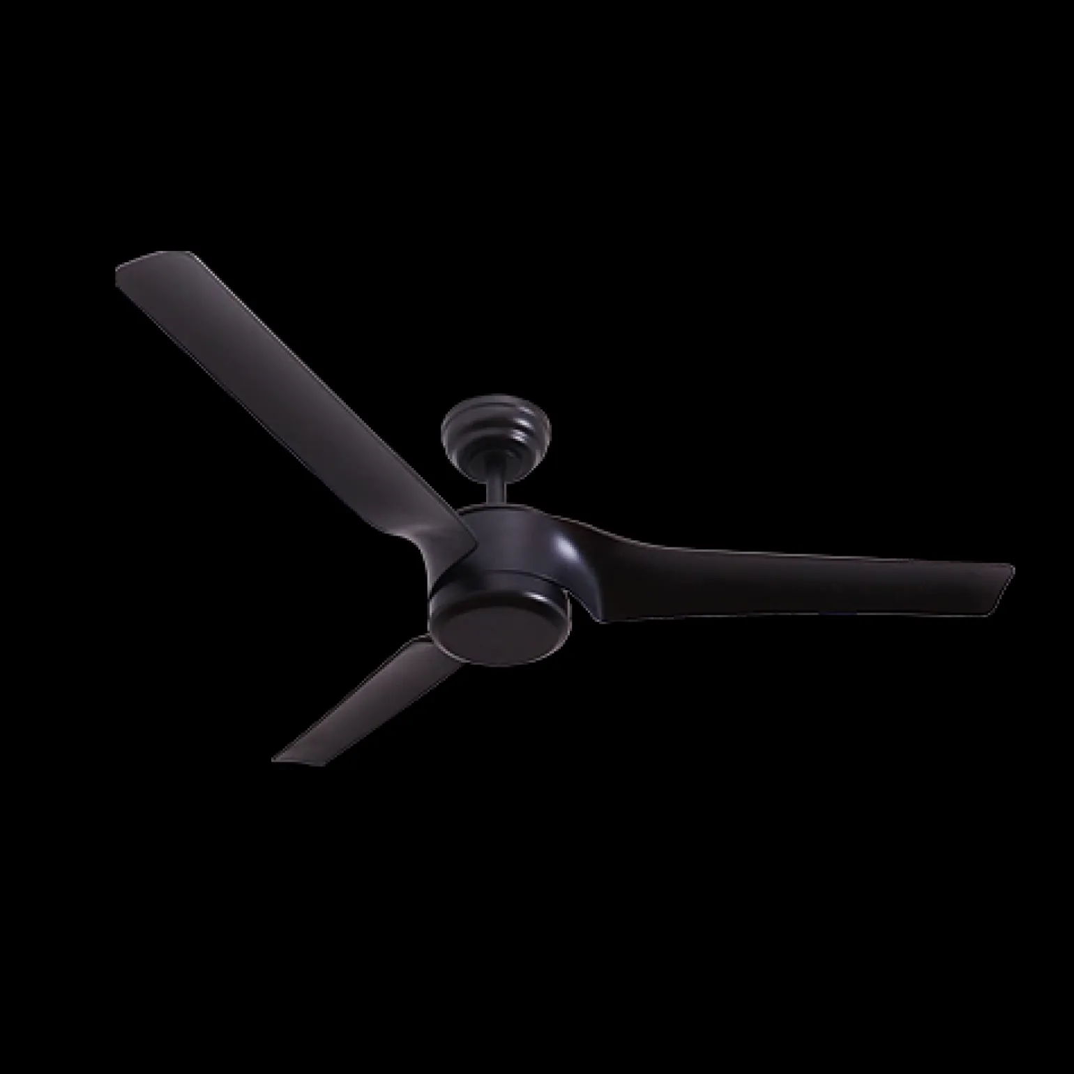 Wentylator sufitowy czarny mat, metalowe łopatki bez światła IP44 (23004 Zambelis) - Zambelis