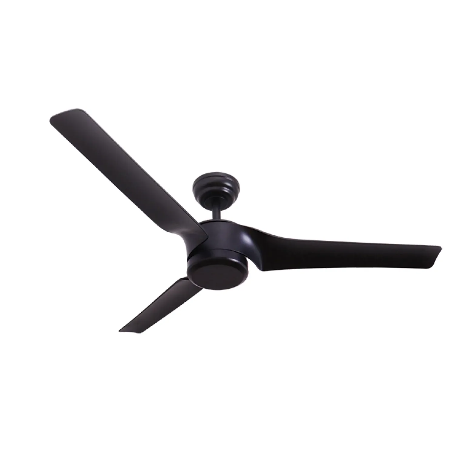 Wentylator sufitowy czarny mat, metalowe łopatki bez światła IP44 (23004 Zambelis) - Zambelis