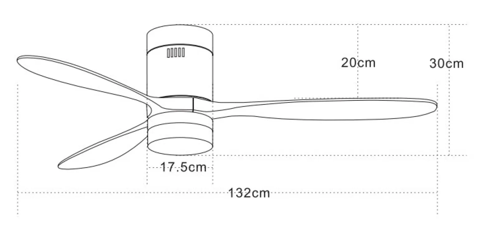 Wentylator sufitowy czarny z wiatrakami wiśniowymi LED 15W (19144 Zambelis) - Zambelis