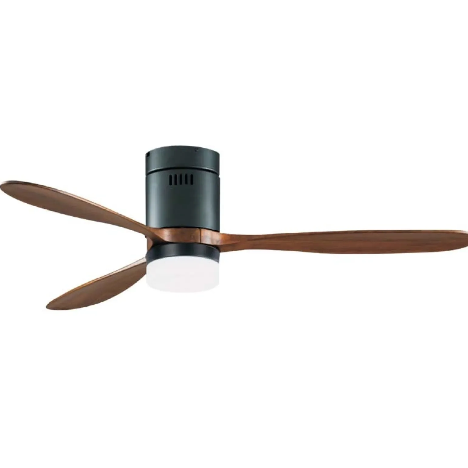 Wentylator sufitowy czarny z wiatrakami wiśniowymi LED 15W (19144 Zambelis) - Zambelis