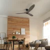 Wentylator sufitowy 55W w kolorze kawy z drewnianymi łopatkami i pilotem (20259 Zambelis)