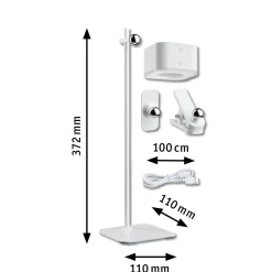 Wielofunkcyjna lampka na biurko, z klipsem, z magnesem , ściemnialna VARIA DIM USB-C biały (PL71172) - PAULMANN