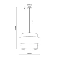 Wielokolorowa lampa wisząca TRIO JUTA 1 (2758) - TK Lighting