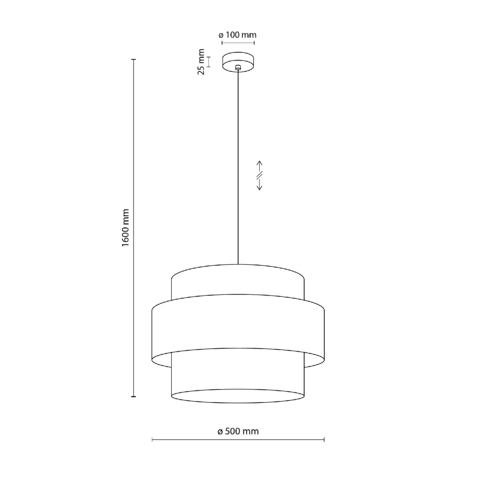 Wielokolorowa lampa wisząca TRIO JUTA 1 (2758) - TK Lighting