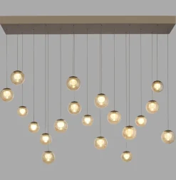 Wisząca lampa na pilota, z regulacją światła i wysokości PURE POPUP BRĄZOWY (2589-97) - Paul Neuhaus