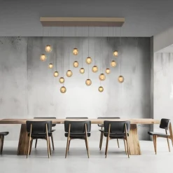 Wisząca lampa na pilota, z regulacją światła i wysokości PURE POPUP BRĄZOWY (2589-97) - Paul Neuhaus