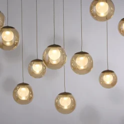 Wisząca lampa na pilota, z regulacją światła i wysokości PURE POPUP BRĄZOWA (2590-97) - Paul Neuhaus