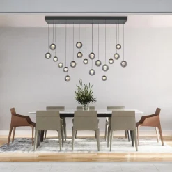 Wisząca lampa na pilota, z regulacją światła i wysokości PURE POPUP SZARA (2589-15) - Paul Neuhaus