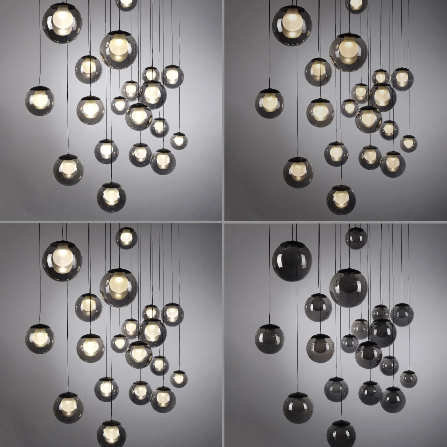 Wisząca lampa na pilota, z regulacją światła i wysokości PURE POPUP SZARA (2589-15) - Paul Neuhaus