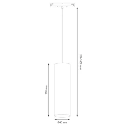 Wisząca lampa na szynę Magnetic track pendant 10mm 7W 3000-6000K (ML2179) - Milagro