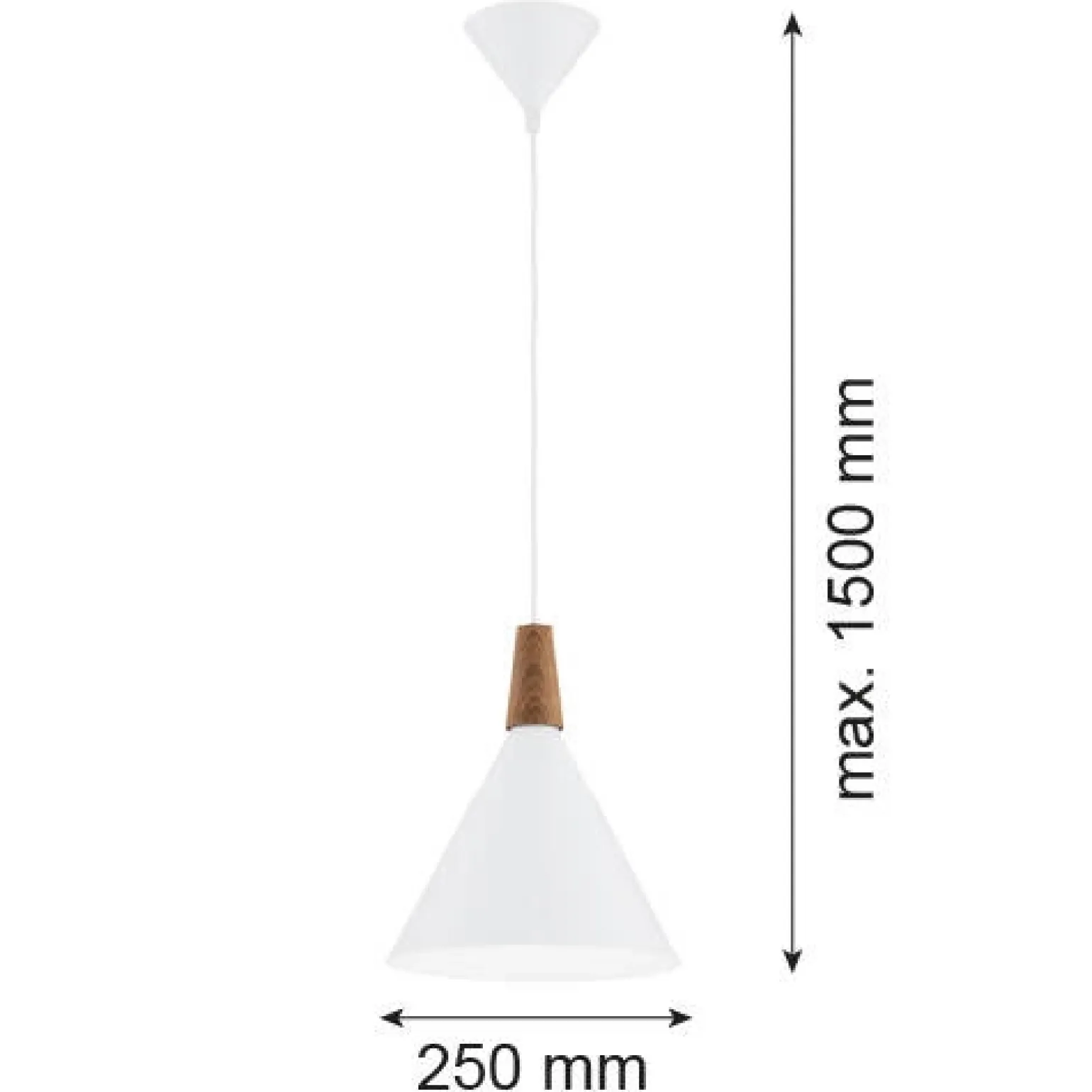 Wisząca lampa w stylu skandynawskim KEGEL M (8630) - Argon