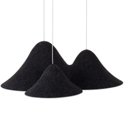 Wisząca lampa z filcu MAXLIGHT P0565 BELMOND BLACK&GREY