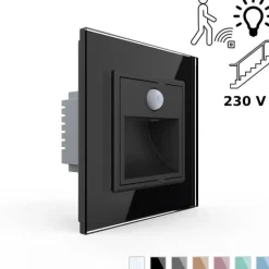 Wkład oświetlenia schodowego z czujką ruchu ze szklanym panelem (VL-LS-PIR-62) - Livolo