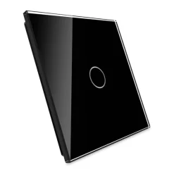 Wkład włącznika dotykowego pojedynczego EC Wi-Fi z czarnym panelem szklanym (VL-C701EC-62) LIVOLO