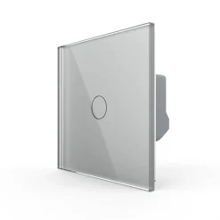 Wkład włącznika dotykowego pojedynczego EC Wi-Fi (schodowo - krzyżowego) ze srebrnym panelem szklanym (VL-C701SEC-64) LIVOLO