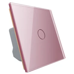 Wkład włącznika dotykowego pojedynczego EC Wi-Fi z różowym panelem szklanym (VL-C701EC-67) LIVOLO
