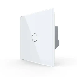 Wkład włącznika dotykowego pojedynczego EC Wi-Fi (schodowo - krzyżowego) z białym panelem szklanym (VL-C701SEC-61) LIVOLO