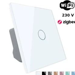 Wkład włącznika dotykowego pojedynczego EC Wi-Fi z białym panelem szklanym (VL-C701EC-61) LIVOLO