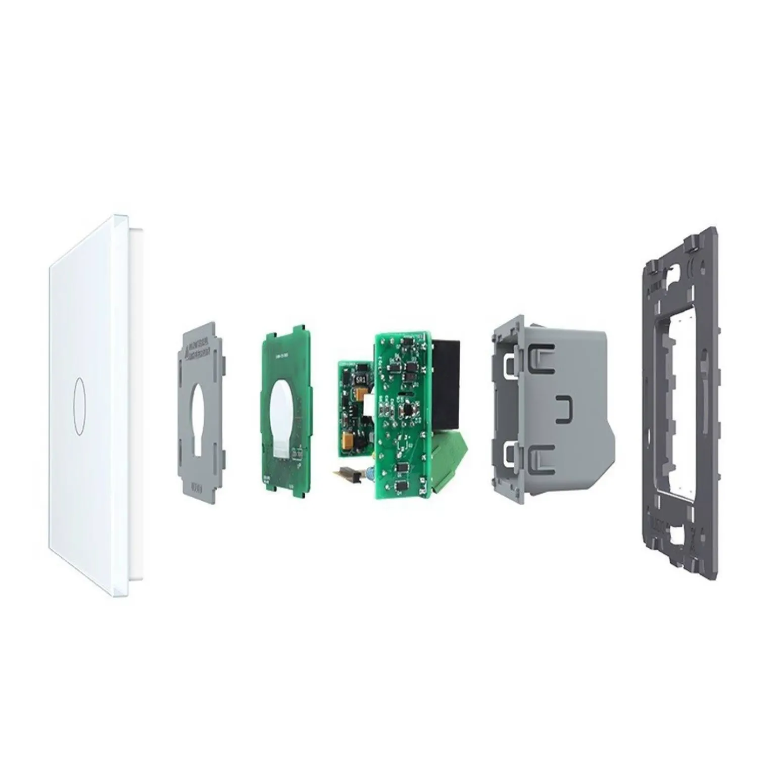 Wkład włącznika dotykowego pojedynczego EC Wi-Fi z białym panelem szklanym (VL-C701EC-61) LIVOLO