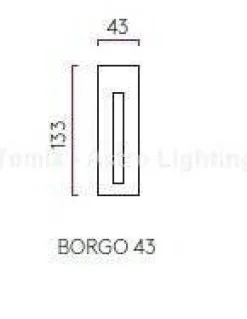 Wpust ścienny Borgo 43 stal nierdzewna 3000K (7480 Astro Lighting)