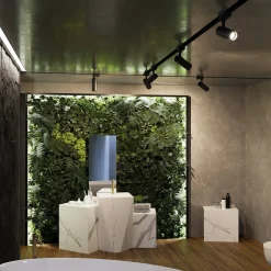 2x Szynoprzewód 0,75 m, zasilanie centralne, 2x zaślepka, 3x reflektor czarny Ice SET 1F (LP-732 3W WH SET) - Light Prestige