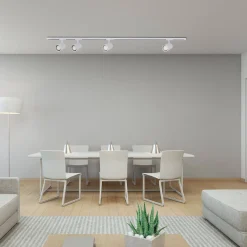 2x Szynoprzewód 0,75 m, zasilanie centralne, 2x zaślepka, 3x reflektor biały Ice SET 1F (LP-732 3W WH SET) - Light Prestige