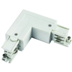 XTS 34L- łącznik kątowy szynoprzewodu (lewy) (biały) (8118) - Shilo