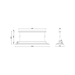 YOTTSU B czarna sufitowa lampa wisząca (YOB622P02) - Ummo