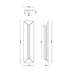 YOTTSU W B czarna lampa ścienna / kinkiet (YWB620002) - Ummo