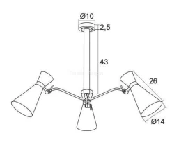 Żyrandol 3 pł. LUKKA ARGON 1379 - żyrandol