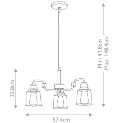 Żyrandol Aivian (KL-AIVIAN3-WBR) - Elstead Lighting