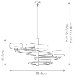Żyrandol Aleeka (KL-ALEEKA5B) - Elstead Lighting