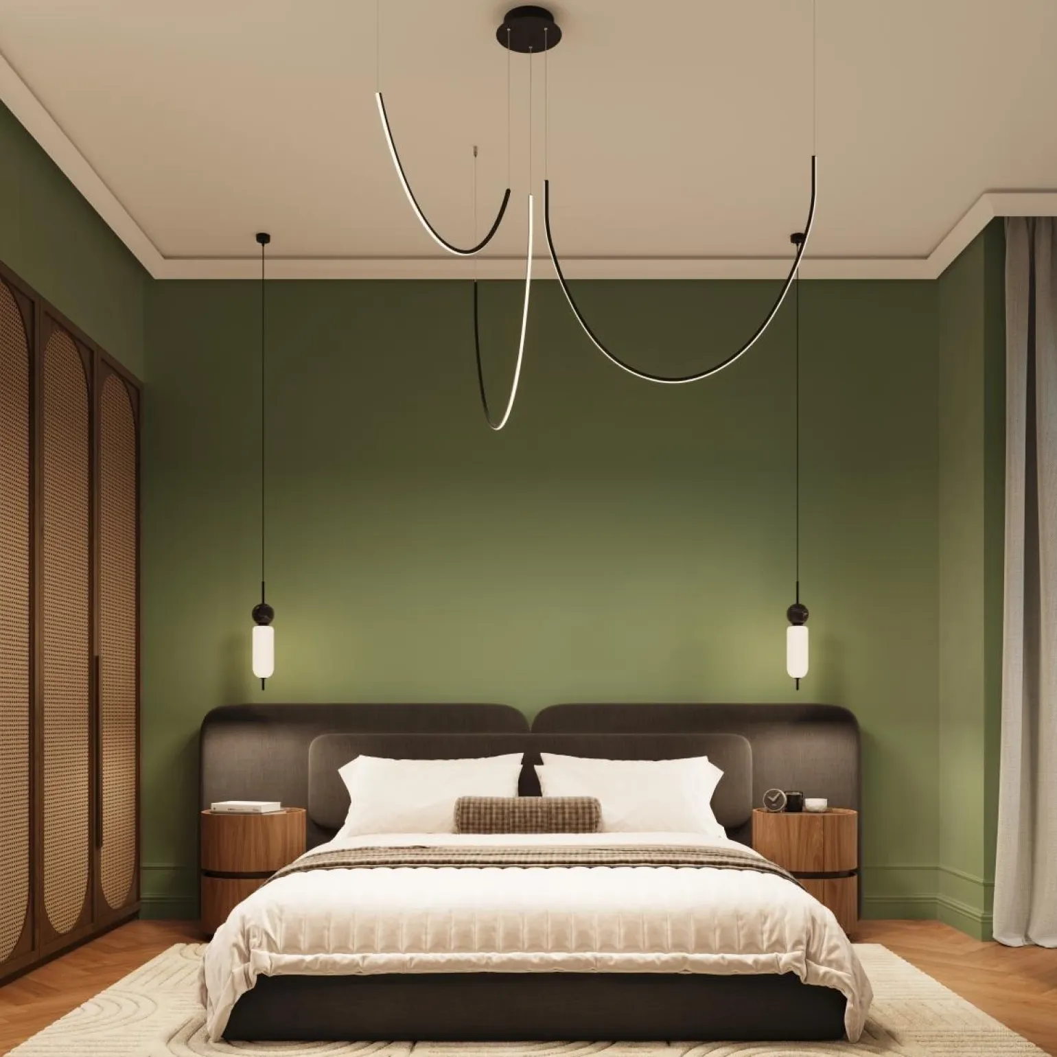 Żyrandol ALVAR 3 czarny LED 3000K (TH.547) - Thoro Lighting