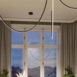 Żyrandol ALVAR 3 czarny LED 3000K (TH.547) - Thoro Lighting