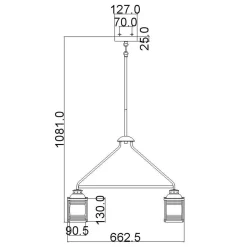 Żyrandol Ashland Bay (KL-ASHLANDBAY-5P-BU) - Elstead Lighting